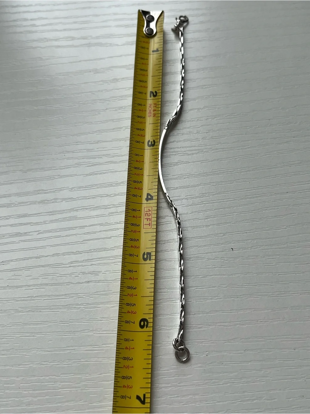 Vintage Monet Silver Tone ID Bar Flat Link Chain Bracelet Signed